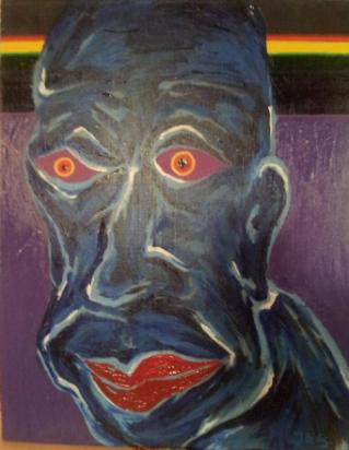 [FOR SALE] Blue Man + 2012 + Canvas + Acrylic + 16 x 20