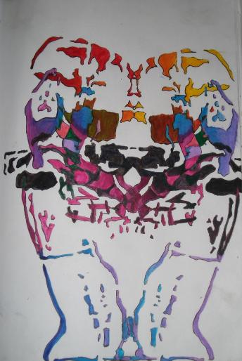 [FOR SALE] Warm And Cool Embrace + 2010 + Weighted Paper + Acrylic + 8 x 12