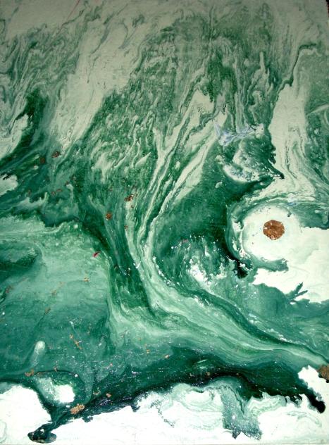 [FOR SALE] Wave Monstrosity + 2008 + Wood Panel + Latex + 36 x 48