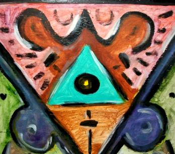 [SOLD] Sahasrara + 2007 + Wood Panel + Acrylic + 24 x 24